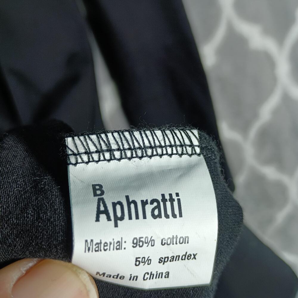 Goth Wednesday Addams Style Black Dress XS Long Sleeve Collared Aphratit - Picture 2 of 10